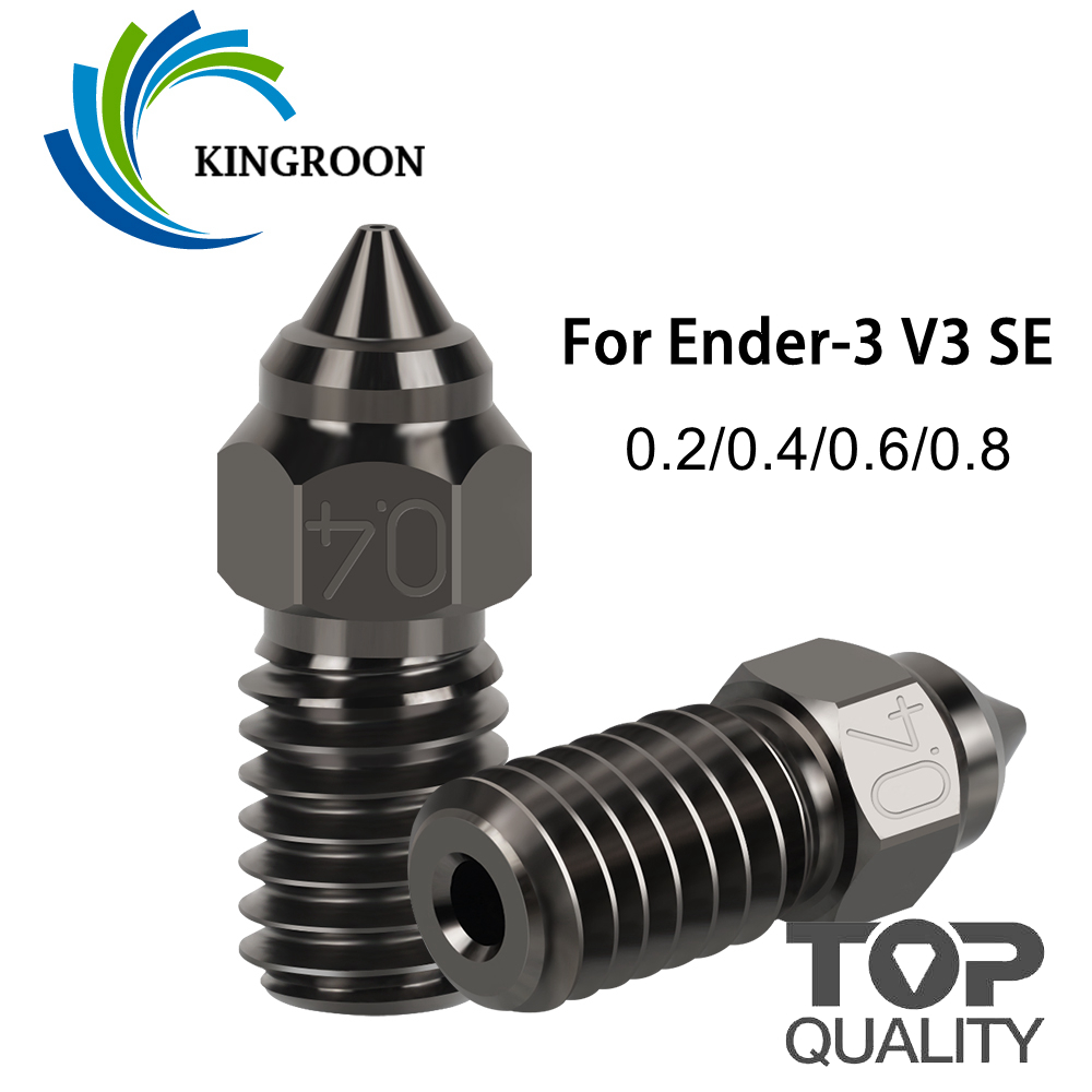 Creality Printer Ender 3 V3 - 3Dプリンター用硬化鋼ノズル,Creality Ender 3 se, 0.4, 0.6,