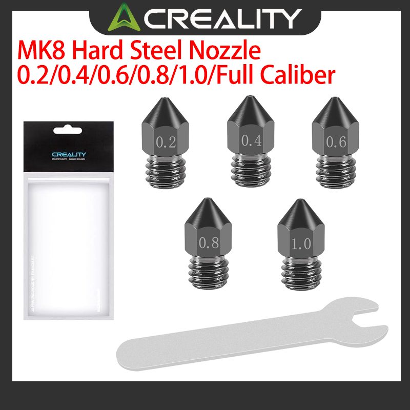 Creality Printer K1 - Creality 公式 MK8 ハードスチールノズル 0.2mm/0.4mm/0.6mm/0.8mm/1.0mm Ender