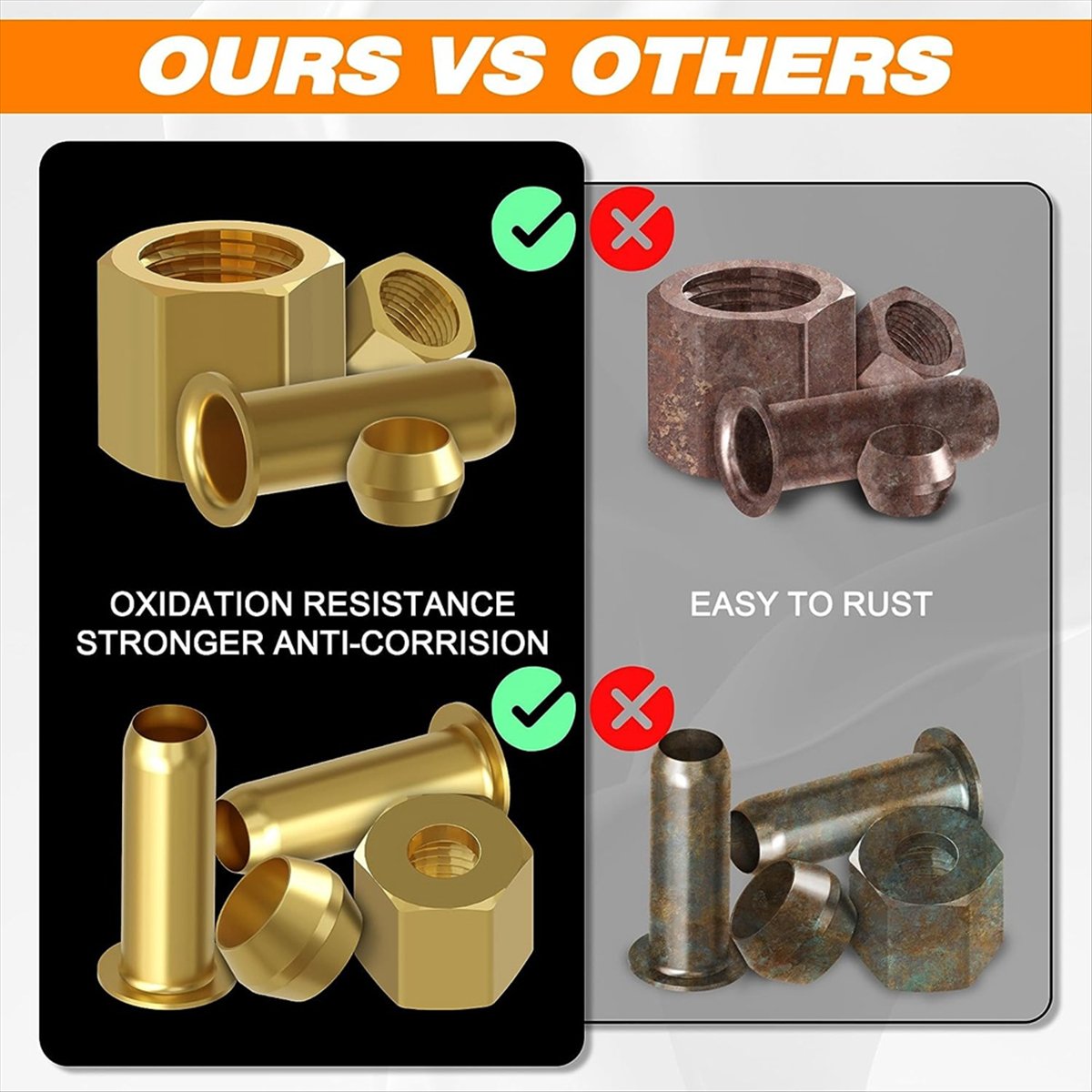 AT16 180個入り圧縮継手詰め合わせキット-(1/4イン - Compression Fitting Brass のレビューと価格