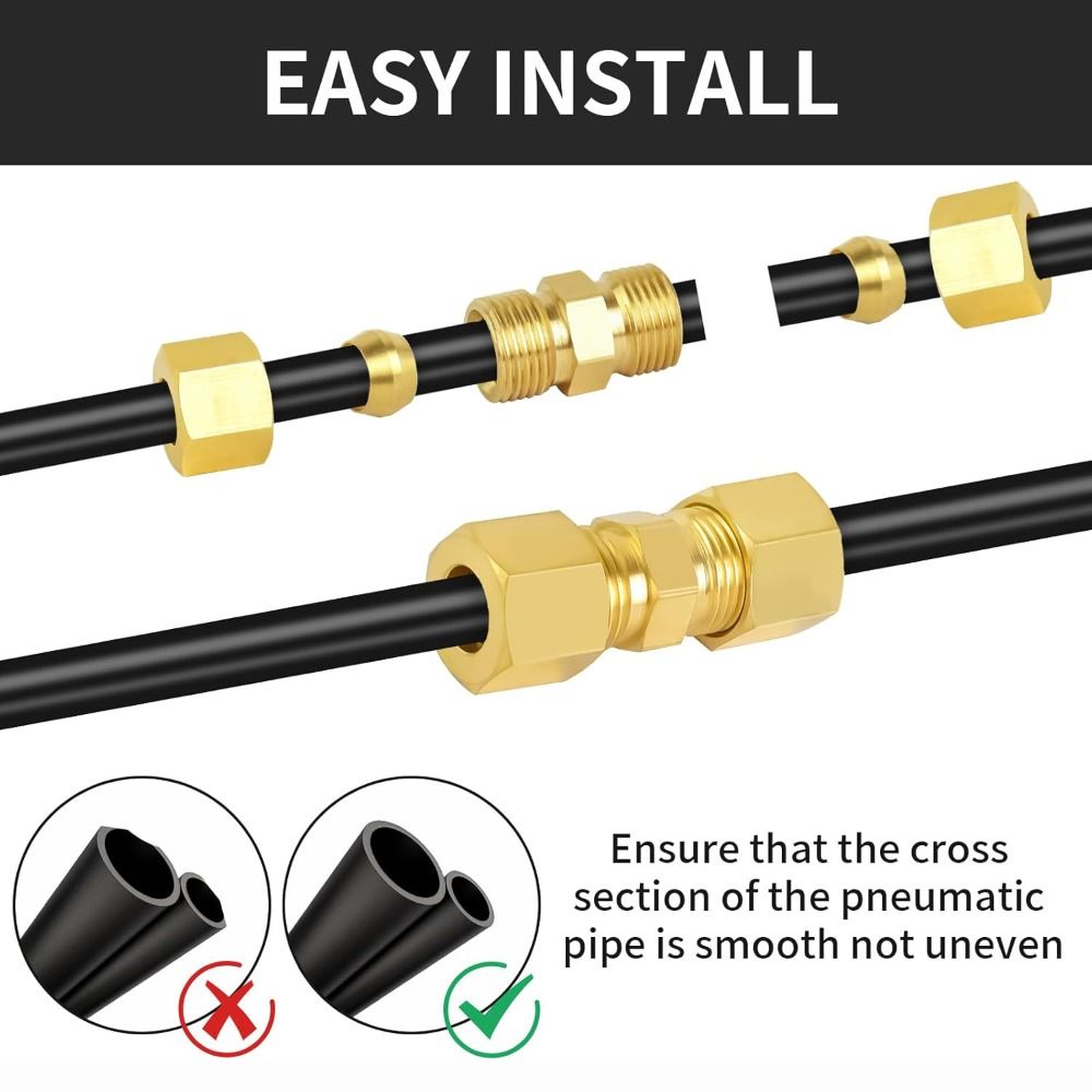 コネクタ 黄銅製圧縮継手 ストレートタイプ 複数サイズ チュ - Compression Fitting Brass のレビューと価格