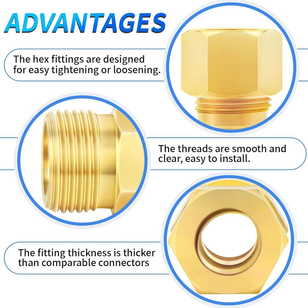 コネクタ 黄銅製圧縮継手 ストレートタイプ 複数サイズ チュ - Compression Fitting Brass のレビューと価格